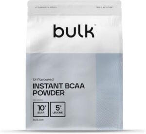 Bulk Instant BCAA Powder, 8g of Branched Chain Amino Acids Per Serving, Unflavoured, 1 kg, 100 Servings, Packaging May Vary