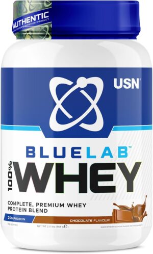 USN Blue Lab Whey Protein Powder: Chocolate – Whey Protein 2kg – Post-Workout – Whey Isolate – Muscle Building Powder Supplement With Added BCAAs