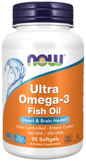 Now Foods Ultra OMEGA-3 Fish Oil 500 EPA/250 DHA 90 Softgels 09/2027EXP
