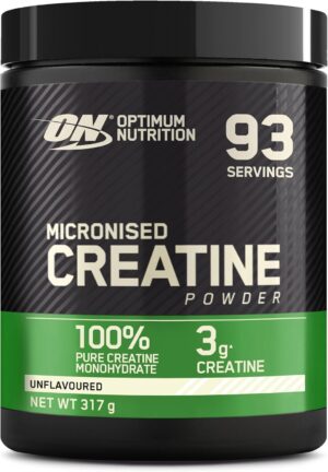 Optimum Nutrition Micronised Creatine Monohydrate Powder 100% Pure 186 Servings