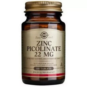 Solgar Zinc Picolinate 22mg - 100 Tablets