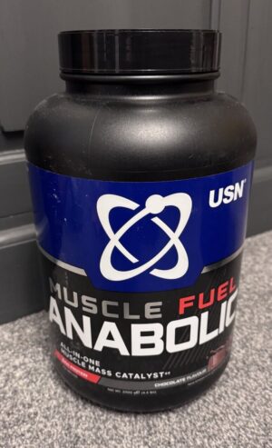 USN Muscle Fuel Anabolic 2kg All In One Chocolate Powder High Protein 05/2026