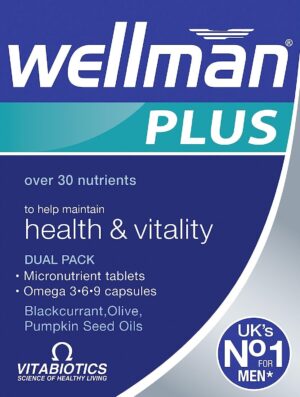Wellman Plus Vitamins. UK's No.1 for Men Omega 3-6-9 , 56 count