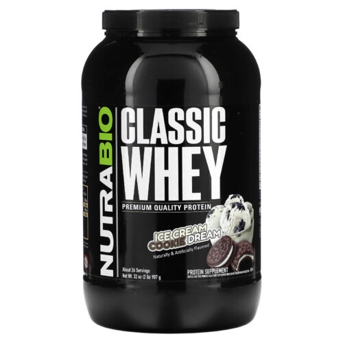 NutraBio, Classic Whey Protein, Ice Cream Cookie Dream, 2 lbs (907 g)