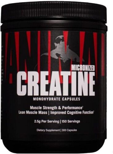 Animal Micronized Creatine Monohydrate Capsules – 300 Caps, 2500mg per Serving